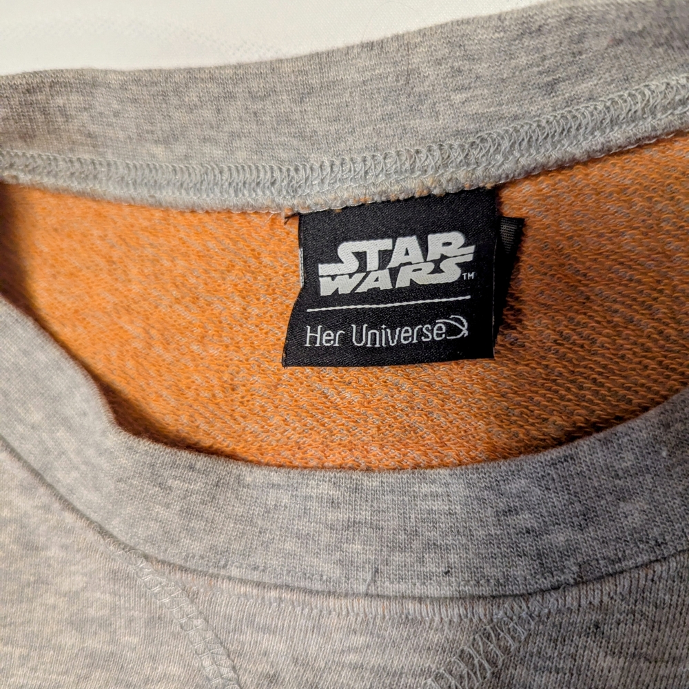 Star Wars Gray and Orange Women's Sweater - Picture 2 of 5